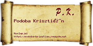 Podoba Krisztián névjegykártya
